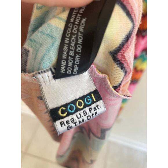 COOGI Vintage Plus Size Rare Zig Zag Maxi Dress Cover Up Chevron 2X Swimwear - Picture 7 of 9